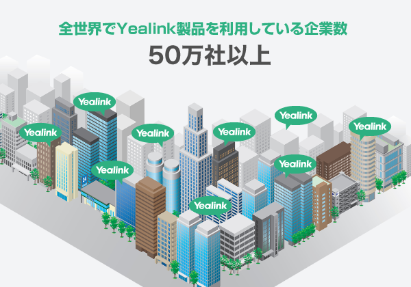 全世界でYealink製品を利用している企業数